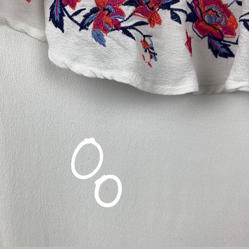 Francesca’s white one shoulder floral dress Sm - Picture 12 of 12